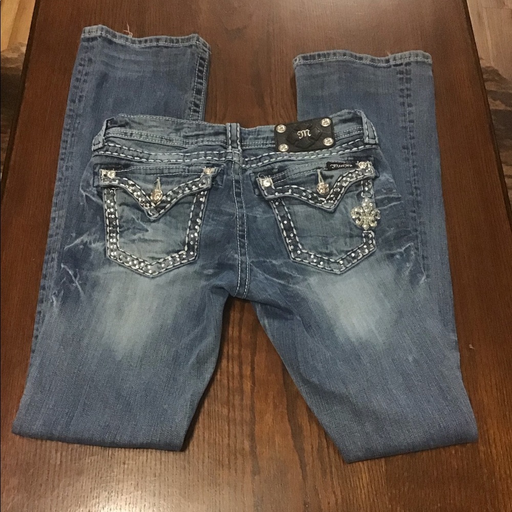 Miss Me jeans, bootcut fleur de lis and bl…